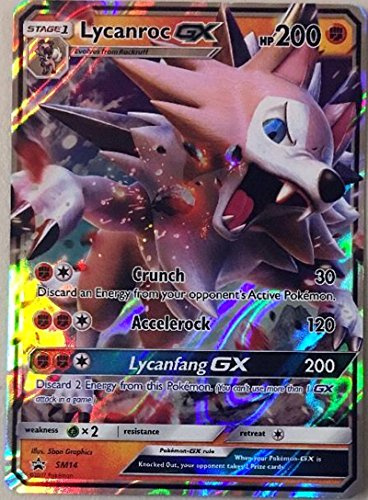 Pokemon Lycanroc GX Box Promo Card - Collectible Card Game Promo Card - Ungraded - Gray - 1 Piece