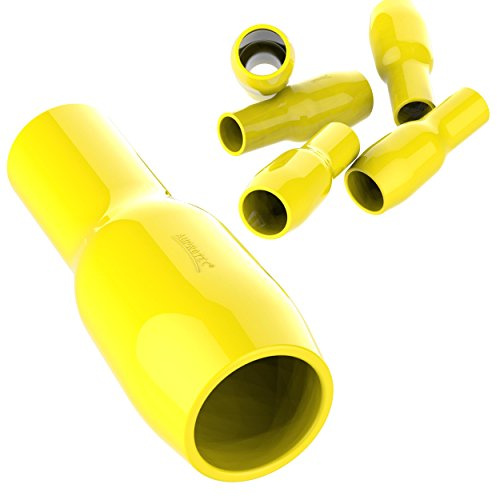 AUPROTEC 25x Isolationstülle für Kabelschuhe 4mm² - 6mm² gelb V04 PVC Isolation für unisolierte Rohrkabelschuhe uvm.