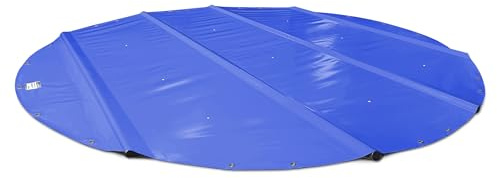 ANKO PLANEN Poolabdeckung, Stangenabdeckung rund - für hohe Sicherheit aus LKW-Plane/PVC-Plane 680g/m² - ohne Stangen (Durchmesser der Plane: 550cm, Blau)