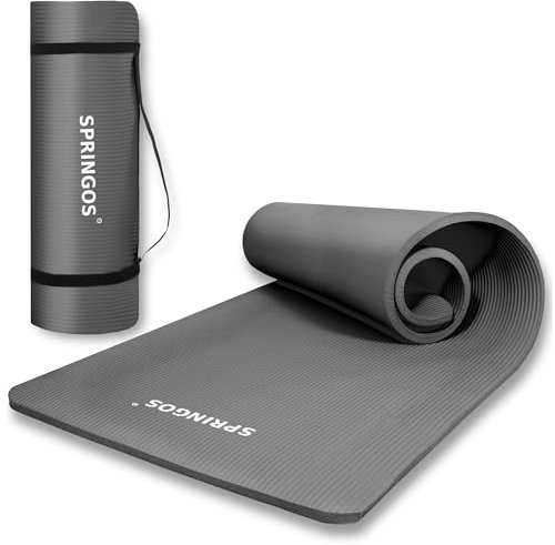 Gymnastikmatte Fitnessmatte 180x60 CM: Rutschfeste Yogamatte für Sport, Pilates und Workout – Breite Trainingsmatte für Komfort und Stabilität – SPRINGOS
