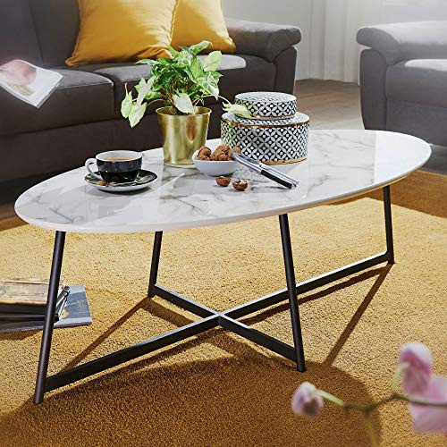 Eternity-Moebel24 Couchtisch Beistelltisch - Hero - Wohnzimmertisch Tisch in Marmor Optik