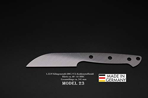 Rohling Messer Model 23 / 241mm Poliert Messerbau Messerstahl Messerklinge Klingenrohling Jagdmesser