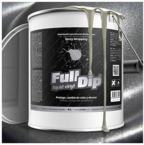 AutoFullCar – Full Dip Anthrazit-Metallic-Dose 4 Liter Flüssigvinyl Fulldip Kunststoff fertig zum Bemalen