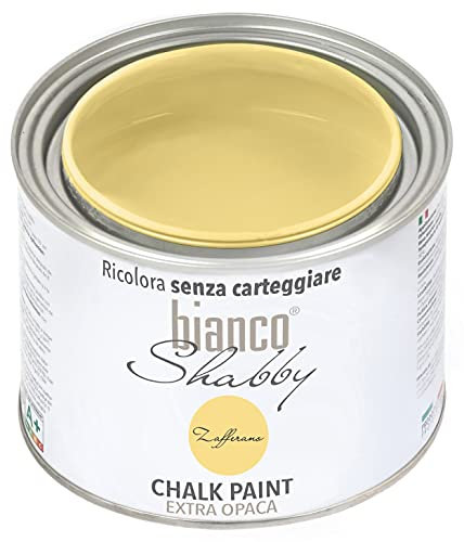 CHALK PAINT Zafferano Pittura Shabby Chic Vintage per Mobili e Pareti EXTRA OPACO (500 ml)