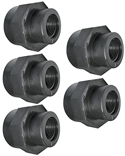 AERZETIX - Juego de 5 Reductores/Racores para Atornillar Hembra/Hembra - Rosca 1/2''x1'' - Pezón Reducido Rosca Interna - PN 10 Bares - en Plástico