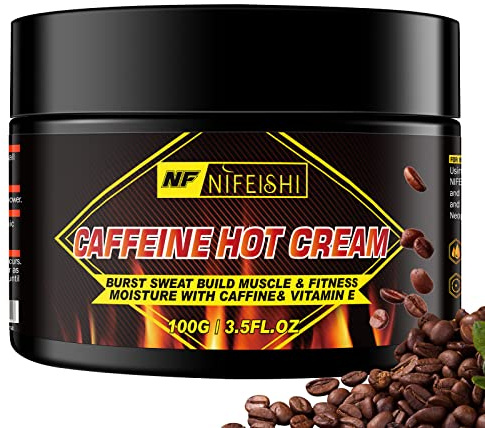 Bieyoc Caffeine Hot Cream, Anti Cellulite for Slim Shaping, Workout Enhancer Cream for Women and Men, Body Shaping for Belly, Thighs, Legs, Abdomen, Arms and Buttocks