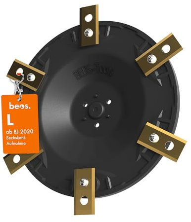 BEOS® Premium Mähroboter Tuning-Messerteller für 6X Klingen - glasfaserverstärkte Messerscheibe - Rasenroboter Drehscheibe - Kompatibel mit Worx Landroid L800 und L1000 (ab BJ 2020)