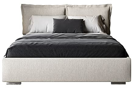 lukmebel Vilano Polsterbett 160 x 200 cm mit Bettkasten - Doppelbett 160 x 200 mit Lattenrost - Bett 160 x 200 mit Stauraum Inari 22