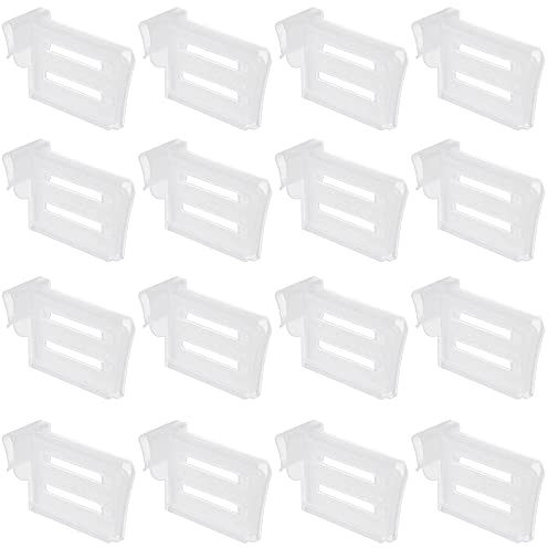 DUOHERESHUI 16 Piezas Estante de La Puerta Clip, Refrigerador Organizador, Separadores de Refrigerador, Asignador de Espacio de Nevera, Frigorífico Separador de Puerta Lateral, para Bandeja de Nevera