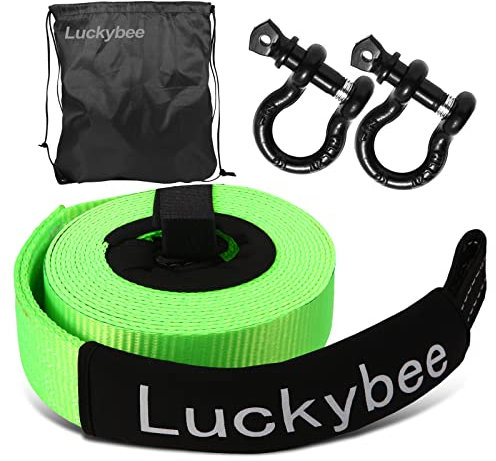 Abschleppseil 8T - Abschleppseil für Auto 5M x 5cm,Abschleppseil PKW mit Zwei U-förmigen Haken,Notfall Abschleppgurt,Abschleppgurt Bausätze mit Aufbewahrungstasche,für Off-Road Recovery & Abschleppen