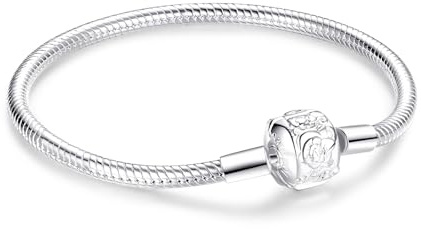Jokmeo Damen-Armband aus 925 Sterlingsilber, Moments-Schlangen-Gliederarmband für Pandora, kompatibel mit Charm-Anhängern, passend für Frauen und Mädchen.SL4