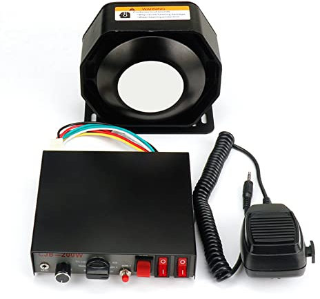 Rous 8-Sound Laut Auto Warnung Alarm LKW Alarm Lautsprecher 12V Sirene Horn Megaphon Polizei Feuerwehrmänner Auto Hupe B