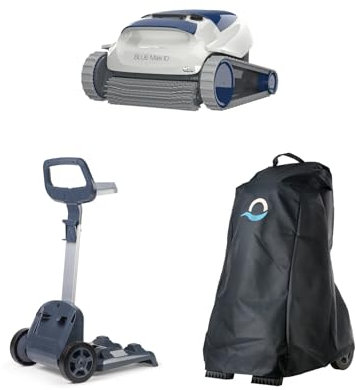 DOLPHIN Blue Maxi 10 Pool-Reinigungsroboter – mit Universalwagen und Trolley-Abdeckung im Lieferumfang enthalten, einfache Lagerung und Transport, ideal für Pools bis zu 8 m