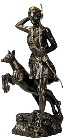 Artemis Diana Griechische römische Göttin Statue Skulptur Figur Bronzeeffekt