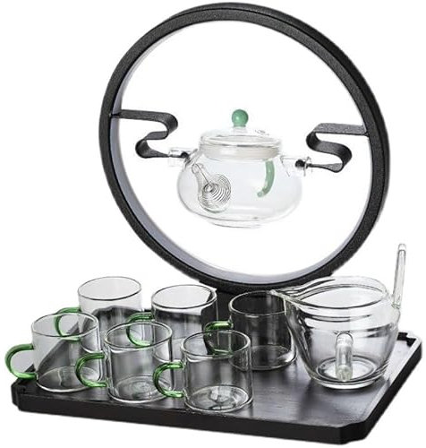 Brocca Acqua Set teiera in vetro creativo resistente al calore con teiera in vetro leggero set da tè for teiera pigro Caraffa Acqua