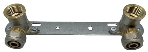 Rimex Staffa Di Montaggio Per Rubinetto Doccia Collegamento Rubinetto Doccia Supporto Doccia Rubinetto Per Lavandino Vasca Da Bagno 150 mm x 1/2' x 16 mm PEX