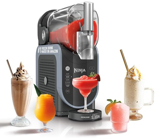 Ninja SLUSHi Frozen Drink & Slushie Machine with RapidChill Technology | 88 oz. Easy Fill Vessel | 5 Preset Programs | Make Margaritas, Frappés, & More | With Dishwasher Safe Parts | Black | FS301