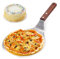 Grtheenumb Pizza de Pizza Paleta de Pizza de Acero Inoxidable de 6.5 Pulgadas con asa de Madera Pelea de Pizza Redonda Antiadherente para Hornear Pastel, Masa, Pan, Pasteles, Pizza Pala