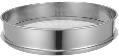 BESPORTBLE De Tierra De Tierra De Acero Inoxidable De Pantalla De Acertijo De Malla para Macetas De Jardín De Fruta Redondo De 30 Cm De Tierra para Roca