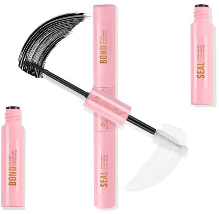 Sixstarhair Colla Extension Ciglia 2 in 1 Bond e Seal, Impermeabile a Grappolo Individuale, Lunga Durata 48-72 Ore per Ciuffetti