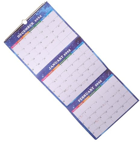 NUOBESTY Wandkalender 2025 mit 3-monats-ansicht Faltbarer Monatsplaner Vertikales Hängedesign Organisieren Sie Ihren Terminplanstil