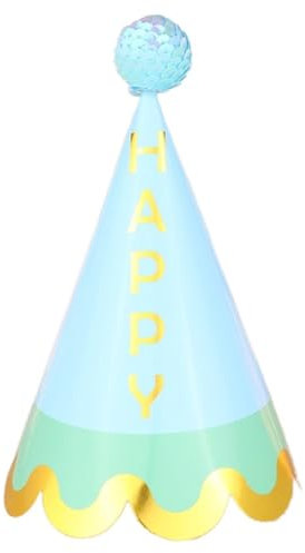 Wambere 10 Stück Geburtstagshut Geburtstagsparty Hut Party Hüte zum Geburtstag Partyhüte Party Kegel Hüte Geburtstag Kegel Hüte Party Supplies Hütchen Geburtstagshut für Festival Dekoration,Blau D