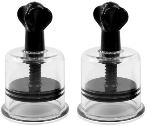 Sarini Juego de 2 ventosas con ventosas de vacío, Dispositivo de recuperación con ventosas de Terapia Ajustables para el Tratamiento de la Espalda, el Cuello, los Hombros y el Cuerpo (Negro)