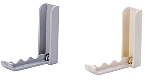 Klapptürhaken 2 Stück aus Abs, Selbstklebend, Klappbar für Küche und Bad | Beige, Moderne Ausführung, für Mäntel und Taschen, Einfache Montage, Platzsparend an Wand oder Tür