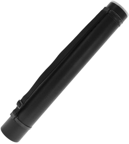 CAPASTEC Ausziehbares Posterrohr 1 Stück Wasserdicht Mit Schultergurt | Farbe Schwarz, Material PE, Länge 63-102cm, Außendurchmesser 8.5cm, Innendurchmesser 7.6cm, Für Poster Und Dokumente