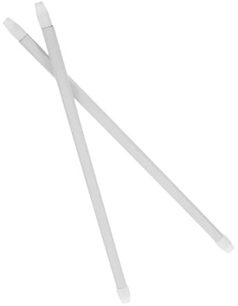 Housoutil 2 Bastoni per Tenda Doccia Telescopici in Pvc Bianco, Lunghezza Regolabile, Installazione Facile per Bagno e Finestra