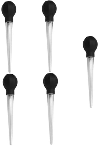 Toyvian 5pcs Turkey Baster Bulb Meat Injector for Seasoning for Turkey Chicken and to Use Cooking Tool for Home and Restaurant