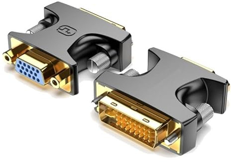 Adaptador - Adaptador DVI a VGA con Alta definición, conversión eficiente, conexión Sencilla y Materiales duraderos. Compatible con Diversos Dispositivos.* #*