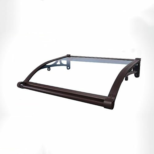 NEDLON Marquise De Porte Exterieur, Maisons Polycarbonate Auvent De Terrasse avec Cadre en Aluminium, Abri Protection Contre La Pluie, pour Maison, Balcon, Fenêtres, Garage(W100xL120cm/39.4x47.2in)