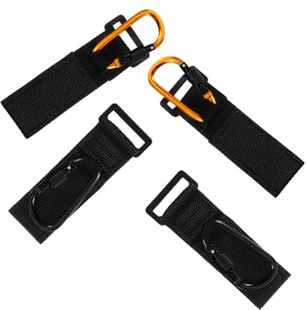 SECFOU Ganchos para Cochecito Ñiño, 4 Piezas, Sujeción Antideslizante, Ligeros, de Nailon y Aleación de Aluminio, para Carrito y Compra