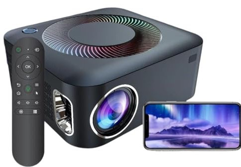 【1500 ANSI/Netflix Officiel】 Vidéoprojecteur Portable Full HD 4K Dolby, WiFi6 Bluetooth Full HD 1080P, Compact et Léger, Rétroprojecteur 4K Home Cinéma Extérieur/PS5, Compatible iOS/Android/HDMI/USB