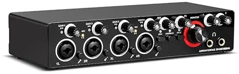 Mélangeur audio Carte son d'enregistrement à 4 canaux avec interface sans pilote Carte son USB
