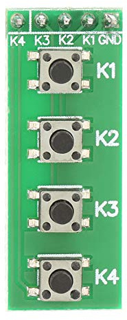 Cocoarm 4 Button Key Module 4 Key Push Button Switch Board with Common Cathode for Mini Breadboard MCU PLD CPU AVR ARM PIC