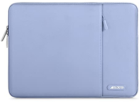 MOSISO Laptopfodral 14 tum, 14 tums laptopväska kompatibel med HP Lenovo Dell ASUS Acer, HP Stream, Dell Latitude, Lenovo IdeaPad, polyester vertikal laptop fodral väska med väska, pastellblå