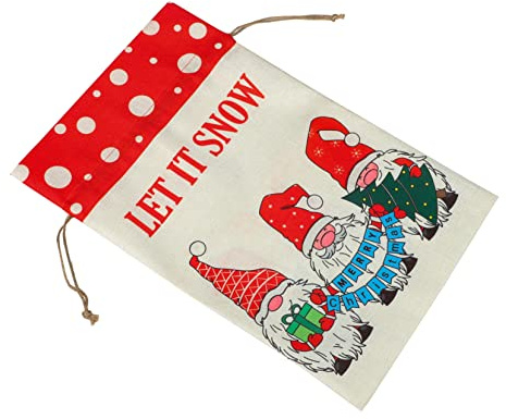 IWOWHERO Weihnachtliche Geschenktüten mit Kordelzug Nachhaltige Jutebeutel für Ausreichend für Süßigkeiten und Kleine Geschenke Dekorativ und Festlich für Weihnachtsfeiern und