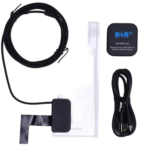 Srliya Ricevitore Radio DAB per Auto Automatico Aggiornamento Stazione Adattatore USB per Trasmissione Digitale Scatola DAB con Antenna per Stereo