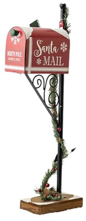 MagiDeal Buzón de Papá Noel para Navidad, práctico y práctico, Resistente, Decorativo, para Sala de Fiestas, Rojo