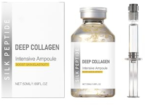 Deep Collagen Anti-Wrinkle Cream In Serum - Intensive Lifting & Tightening Facial Treatment with Silk Peptide & Collagen, Korean Anti-Aging Ampoule Serum for Women, 1.7 Fl Oz / 50ml (1)