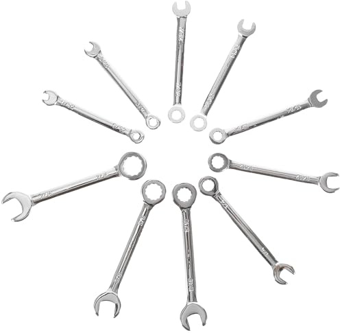 WOONEKY Juego de Llaves Fijas Métricas 10 Piezas 4-11 MM de Acero Compacto para Reparaciones Domésticas y Mantenimiento Automotriz Espacios Reducidos