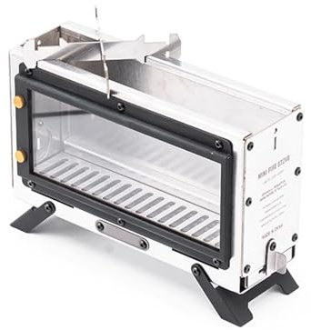 Poêle à bois portable avec verre de vue pour le camping et la cuisson
