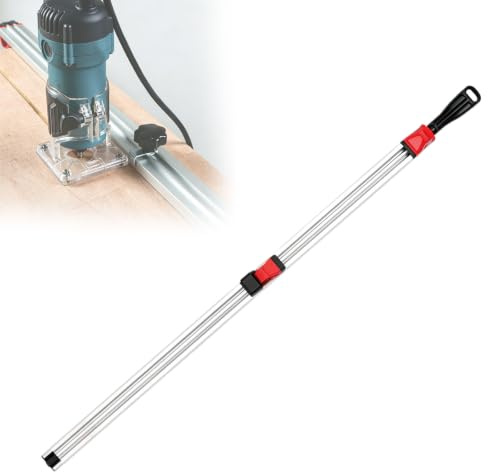 Gerade Schnittführung 88cm, Kreissägen-Führungsschiene | mit Verstellbarer Begrenzer, Spannlänge 88cm, Aluminiumlegierung Tischsägenführung für Holzbearbeitung Heimwerker