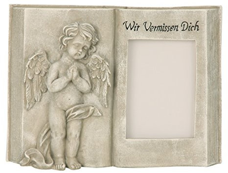 Unbekannt Grabschmuck Grabbuch mit Foto Halter Wir vermissen Dich Grabdekoration