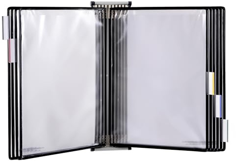 Djois, 413107 – Metall Wandsystem A3, Antireflex, 10 Sichttafeln, Schwarz