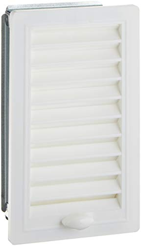 Upmann Ventilation grille plastic 10 x 21 adjustable with installation no.: white, 1 piece, 50142