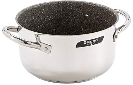 Barazzoni 8421020202084 Casseruola Doppia Mano Pentola, Metallica 20 x 11,8 cm