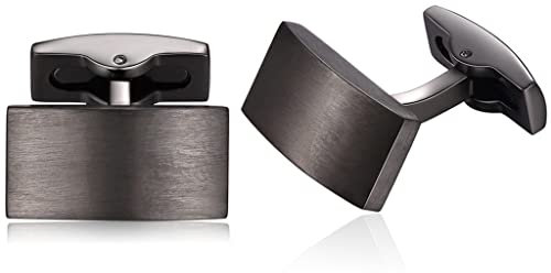 HONEY BEAR Herren Hochzeit Manschettenknöpfe Cufflinks Manschettenknopf (Pistole schwarz)